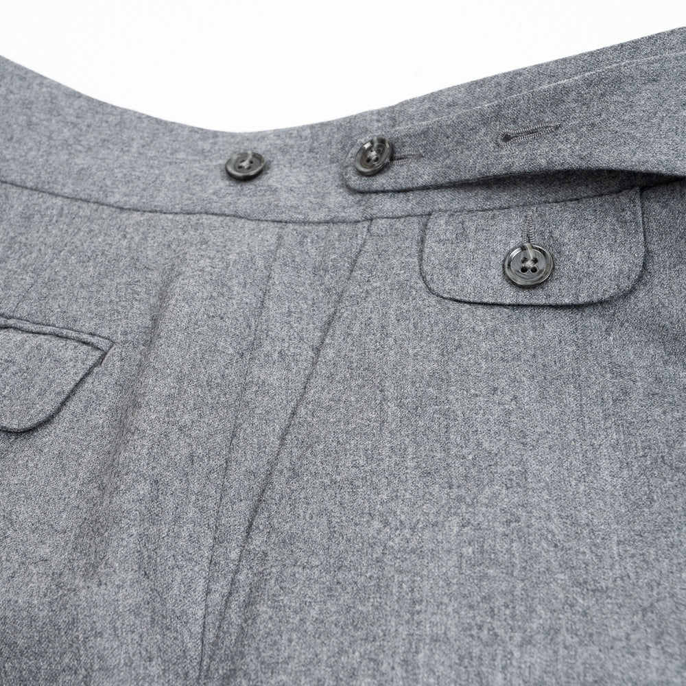 SMART GREY MEDIUM FLANNEL GURKHA TROUSERS