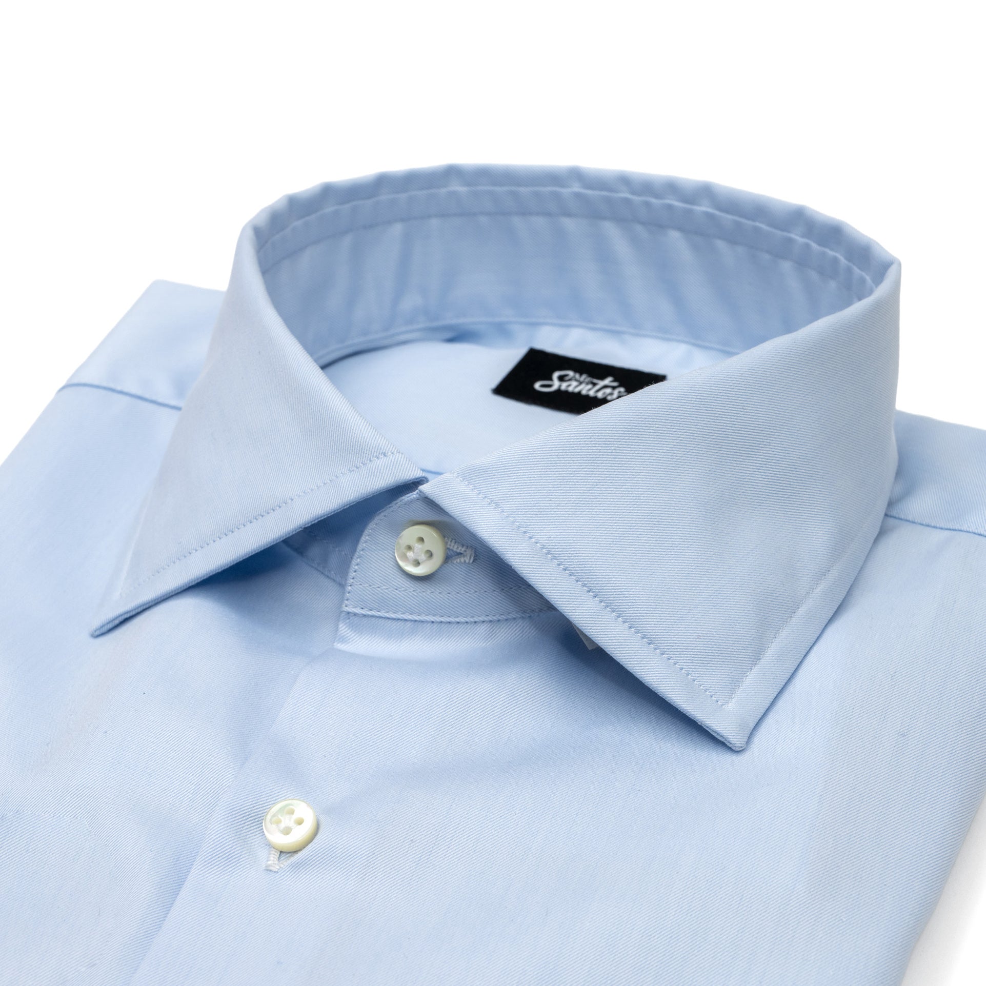 BLUE FINE TWILL COCKTAIL CUFF SHIRT