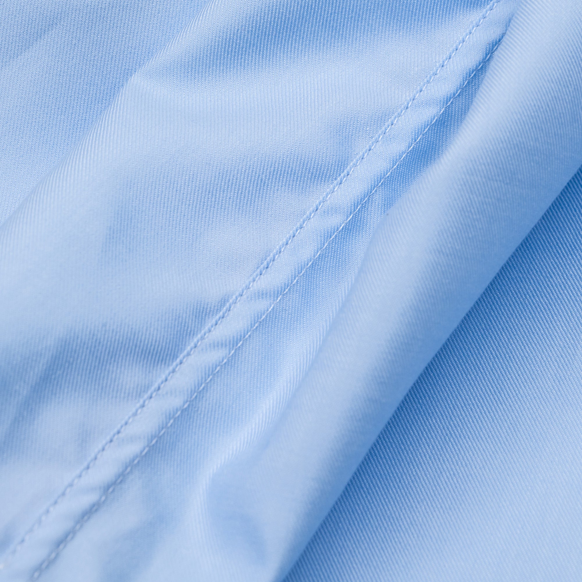 BLUE FINE TWILL COCKTAIL CUFF SHIRT WITH POCKET SQUARE