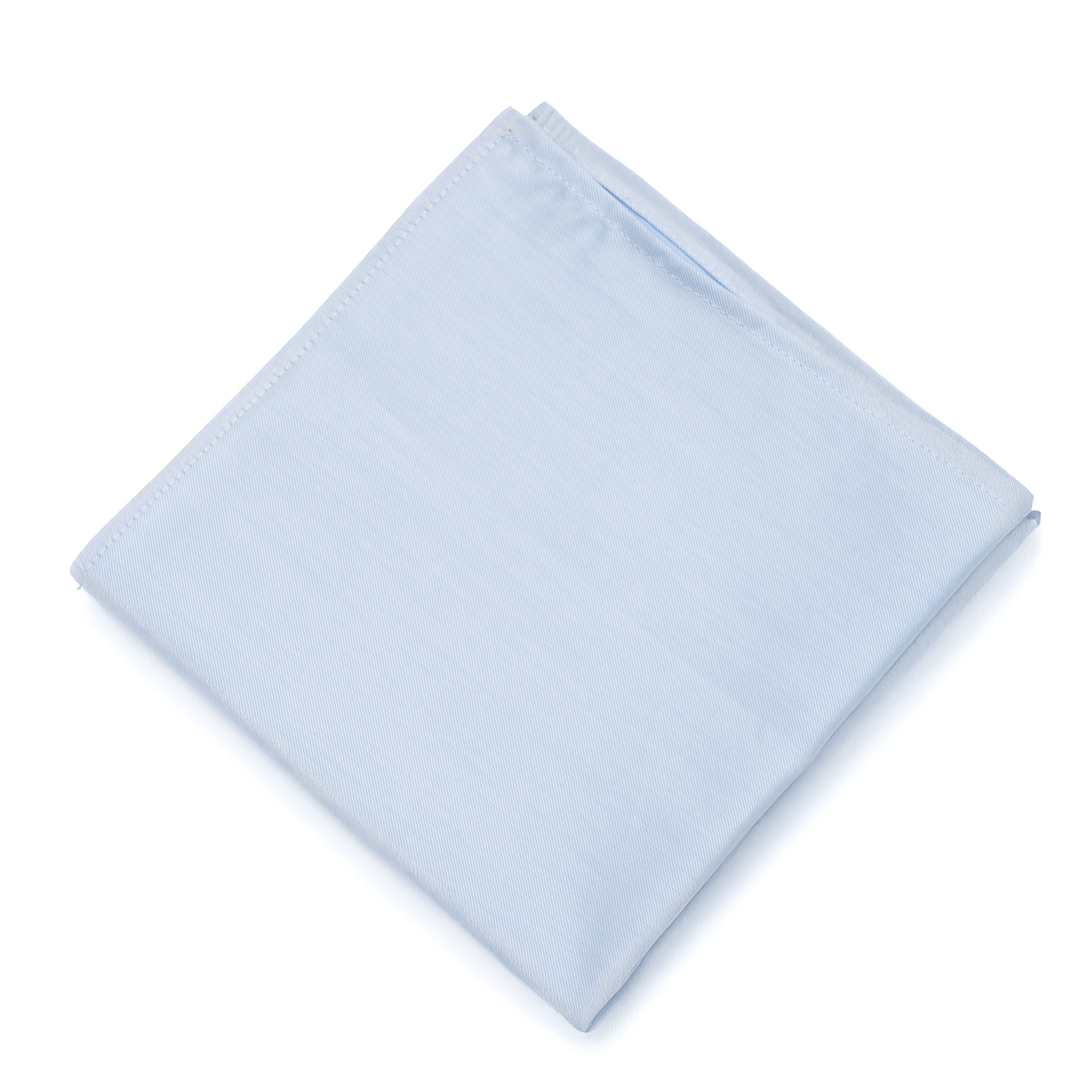 BLUE FINE TWILL COCKTAIL CUFF SHIRT WITH POCKET SQUARE