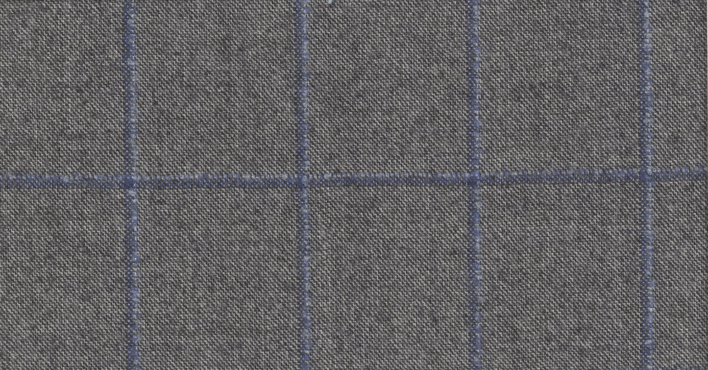 Stoffbibliothek: Mittelgrauer Grey medium check flannel & saxony suiting-Stoff von SCABAL – Maßanfertigung in Berlin