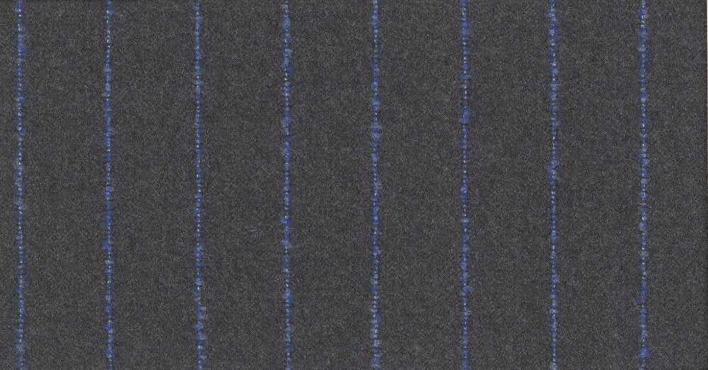 Stoffbibliothek: Mittelgrauer Grey medium stripe flannel & saxony suiting-Stoff von SCABAL – Maßanfertigung in Berlin