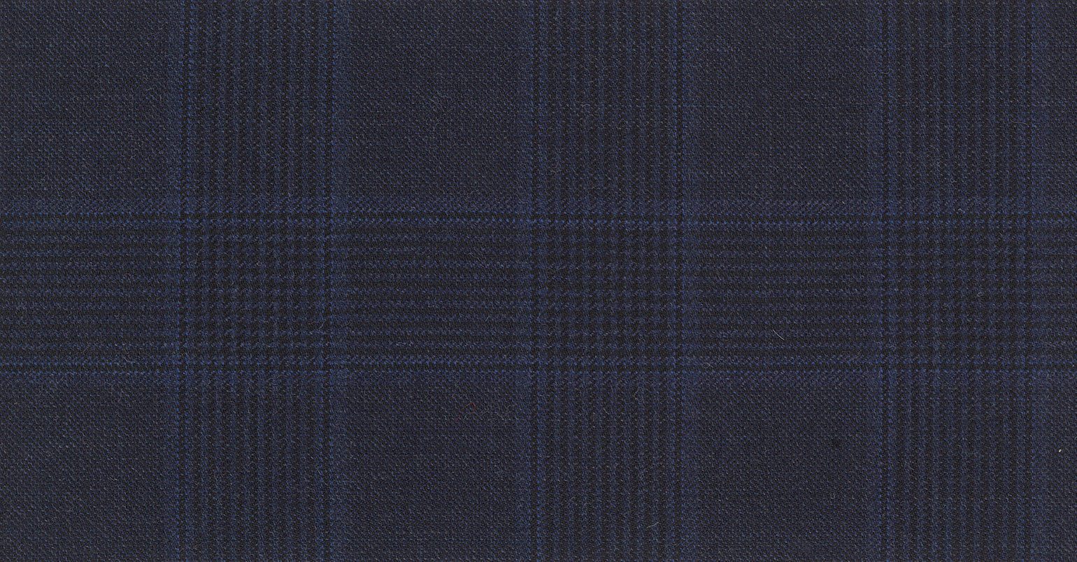 Stoffbibliothek: Blue dark check the royal suiting-Stoff von SCABAL – Maßanfertigung in Berlin