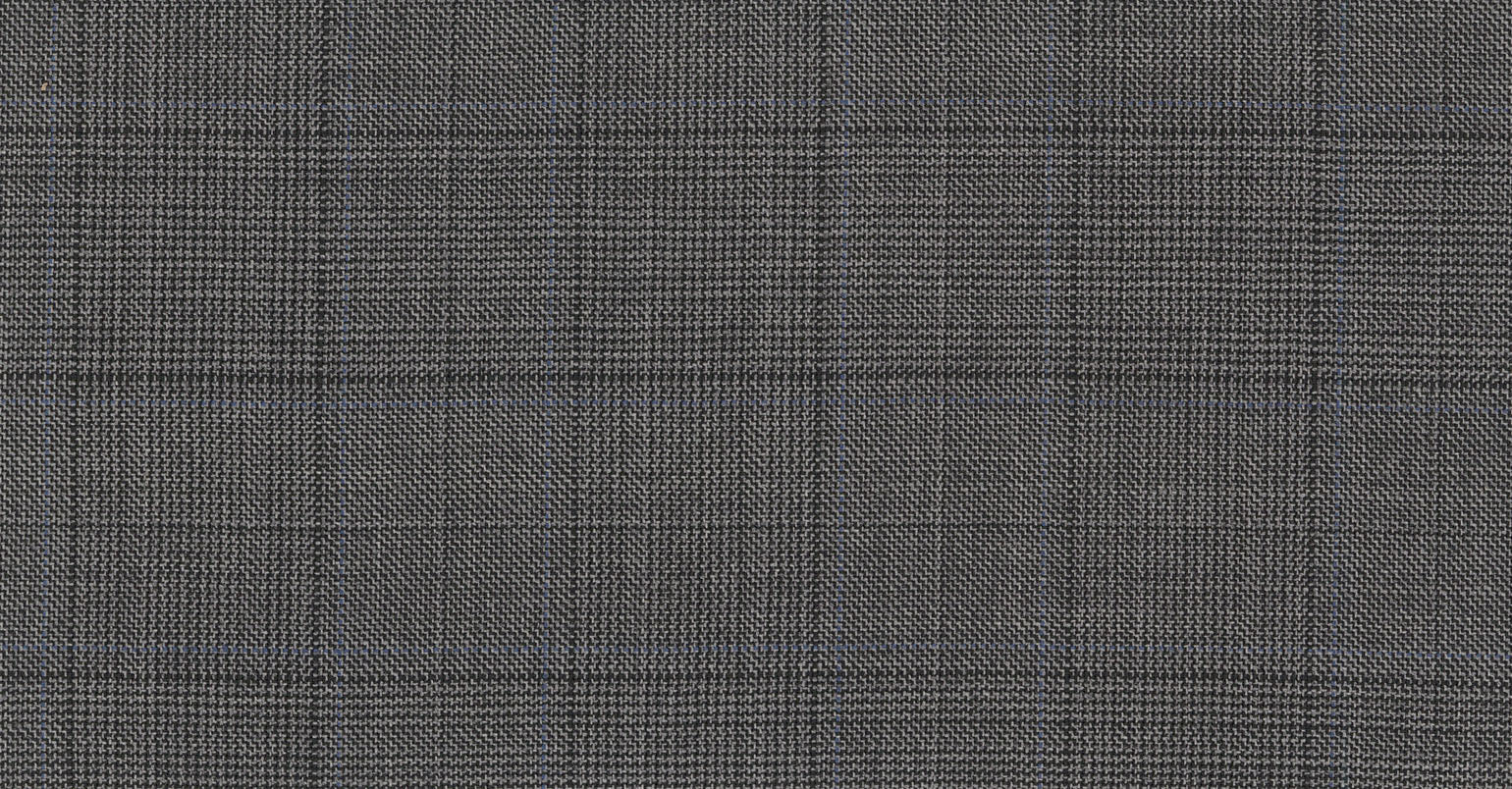 Stoffbibliothek: Mittelgrauer Grey medium check eton suiting-Stoff von SCABAL – Maßanfertigung in Berlin