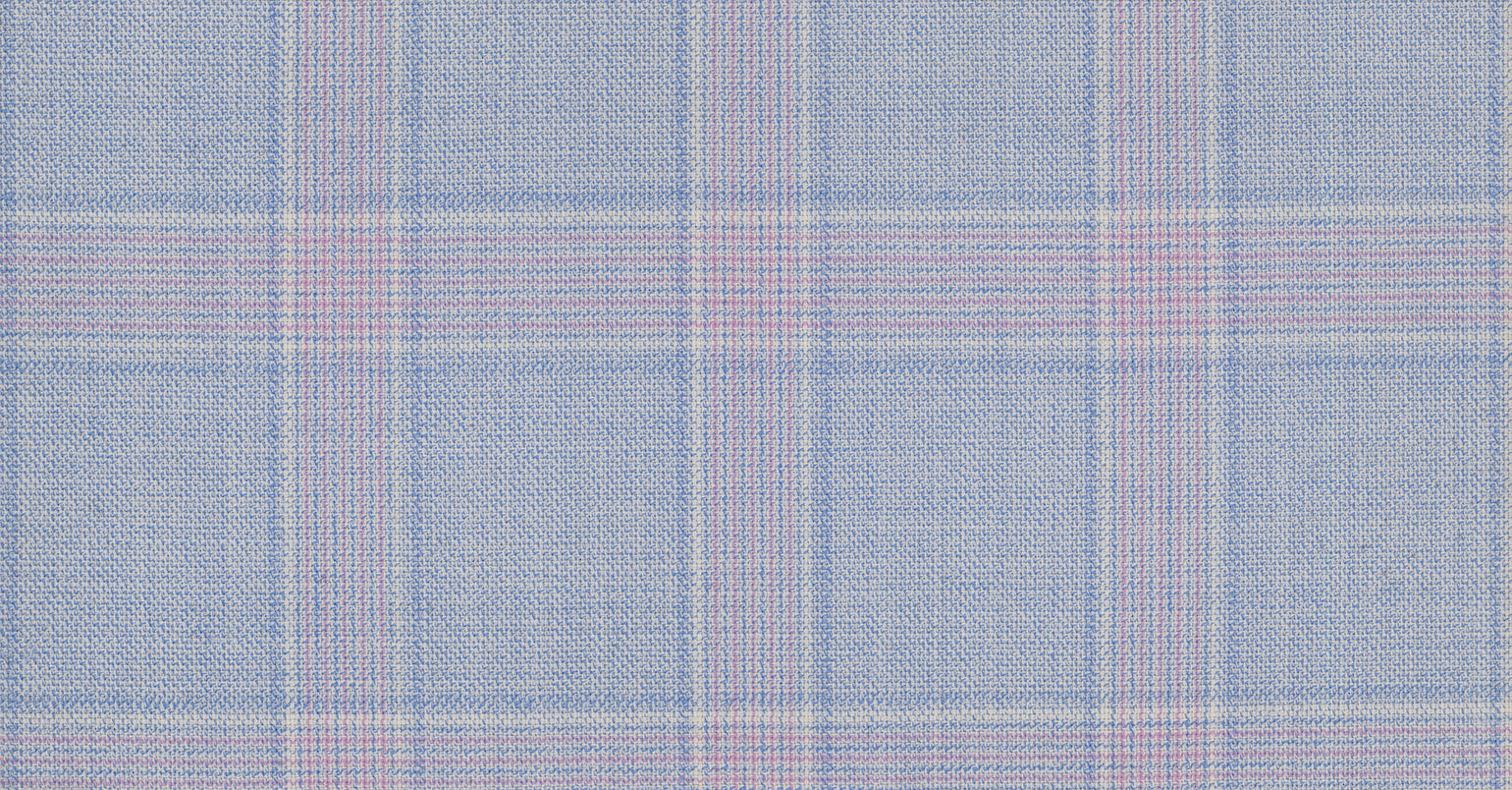 Stoffbibliothek: Blue light check crossover suiting-Stoff von SCABAL – Maßanfertigung in Berlin