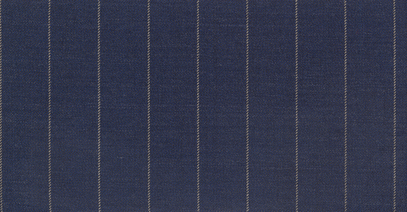 Stoffbibliothek: Mittelgrauer Blue medium stripe londoner suiting-Stoff von SCABAL – Maßanfertigung in Berlin