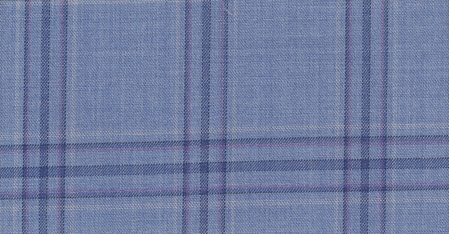 Stoffbibliothek: Blue light check mosaic suiting-Stoff von SCABAL – Maßanfertigung in Berlin