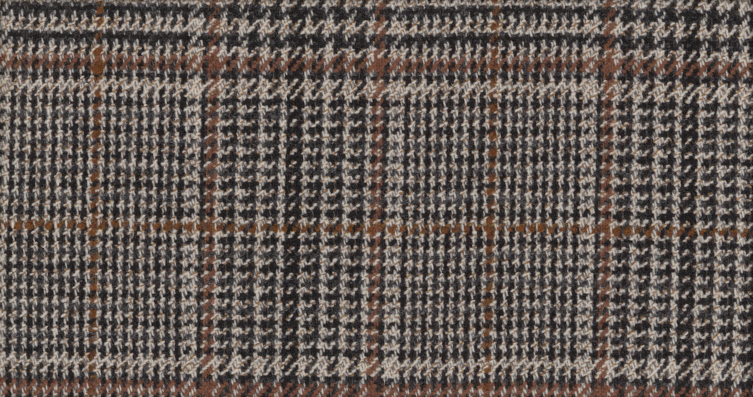 BLACK & WHITE CHECK AUTUMN LEAVES SUITING