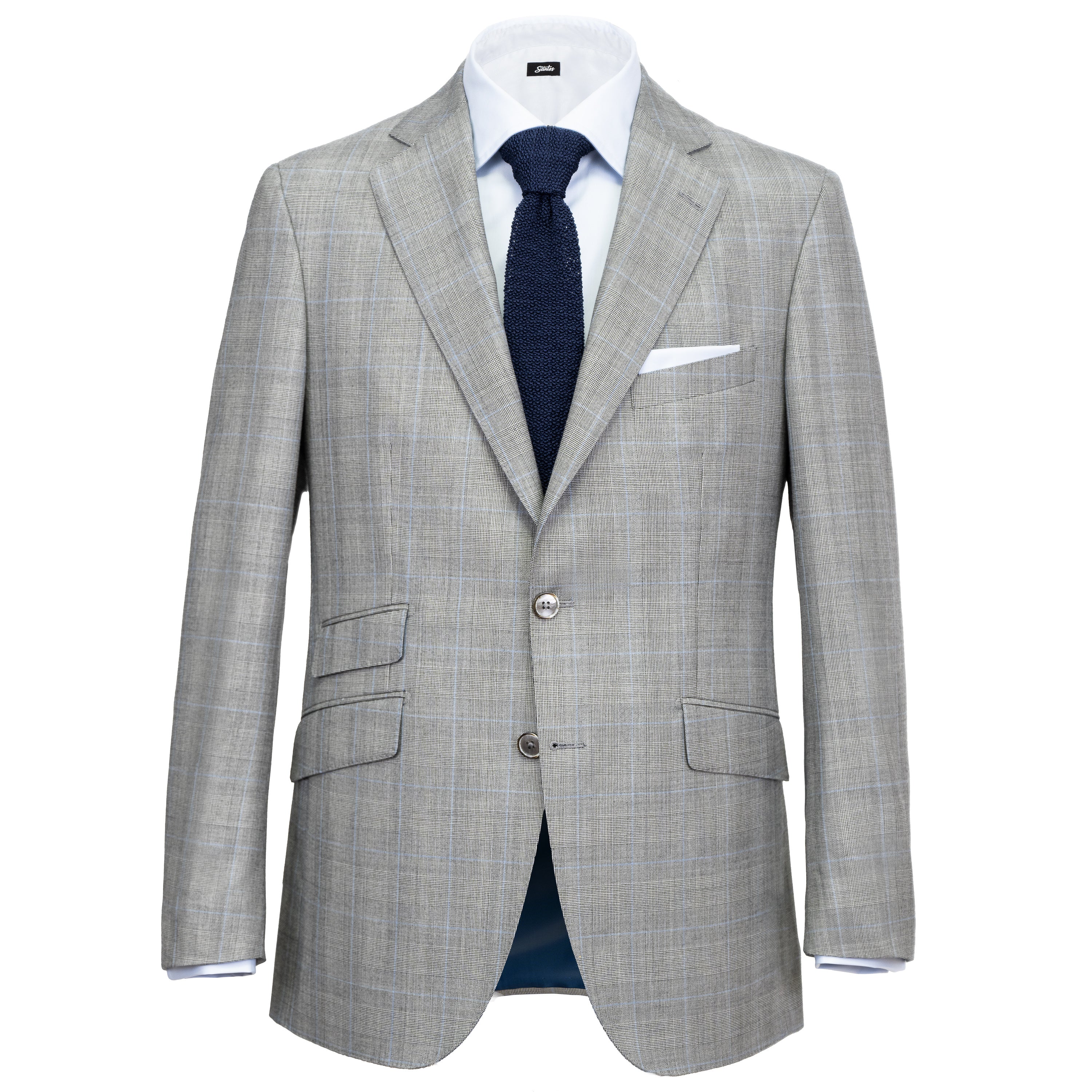 TWO PIECE MID GREY GLEN CHECK SUIT