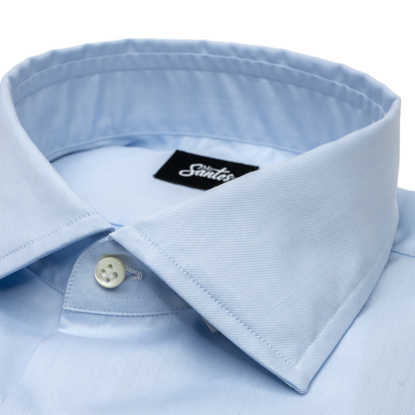 BLUE FINE TWILL COCKTAIL CUFF SHIRT WITH POCKET SQUARE