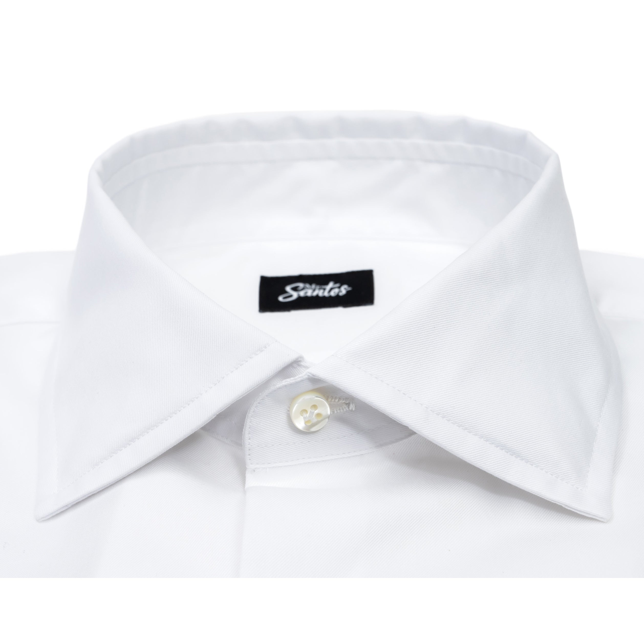 WHITE FINE TWILL COCKTAIL CUFF SHIRT