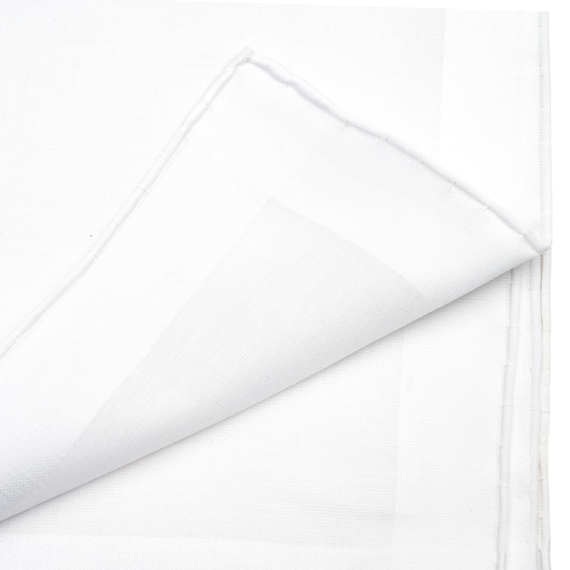 WHITE COTTON POCKET SQUARE
