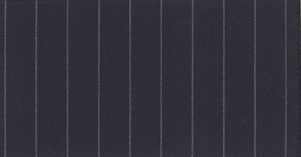 Stoffbibliothek: Blue dark stripe savile row suiting-Stoff von SCABAL – Maßanfertigung in Berlin