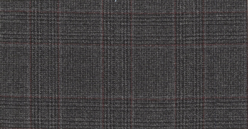 Stoffbibliothek: Grey dark check flannel & saxony suiting-Stoff von SCABAL – Maßanfertigung in Berlin