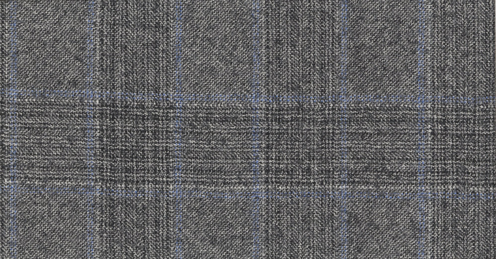 Stoffbibliothek: Schwarzer Black & white check flannel & saxony suiting-Stoff von SCABAL – Maßanfertigung in Berlin