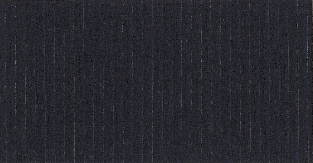 Stoffbibliothek: Blue dark stripe flannel & saxony suiting-Stoff von SCABAL – Maßanfertigung in Berlin