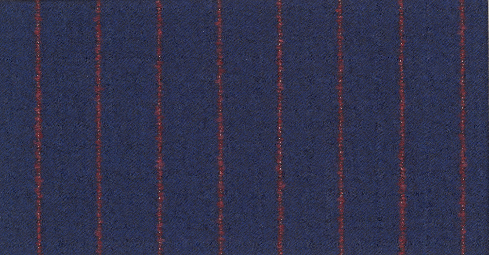 Stoffbibliothek: Blue dark stripe flannel & saxony suiting-Stoff von SCABAL – Maßanfertigung in Berlin