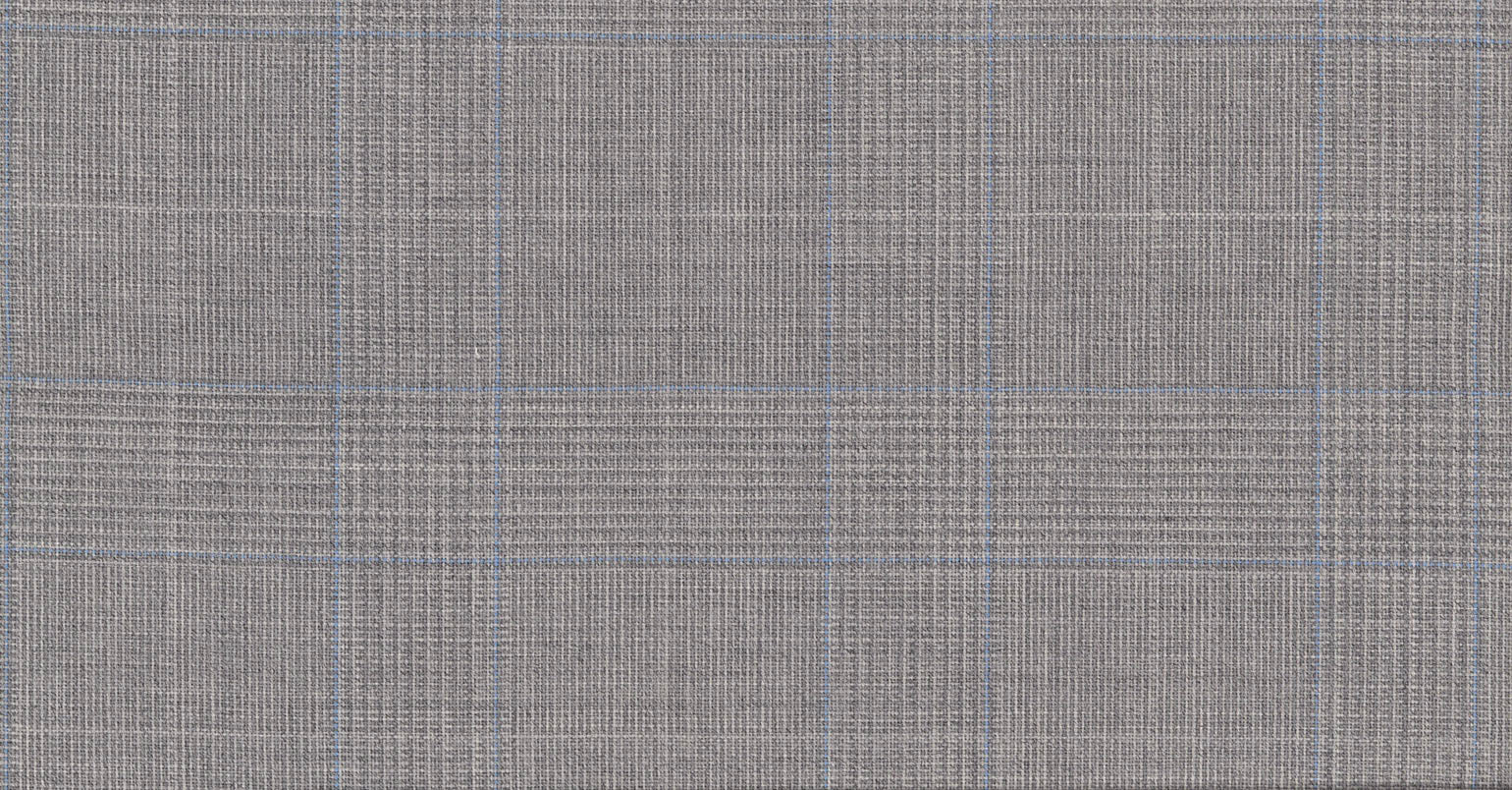 Stoffbibliothek: Grey light check cosmopolitan suiting-Stoff von SCABAL – Maßanfertigung in Berlin