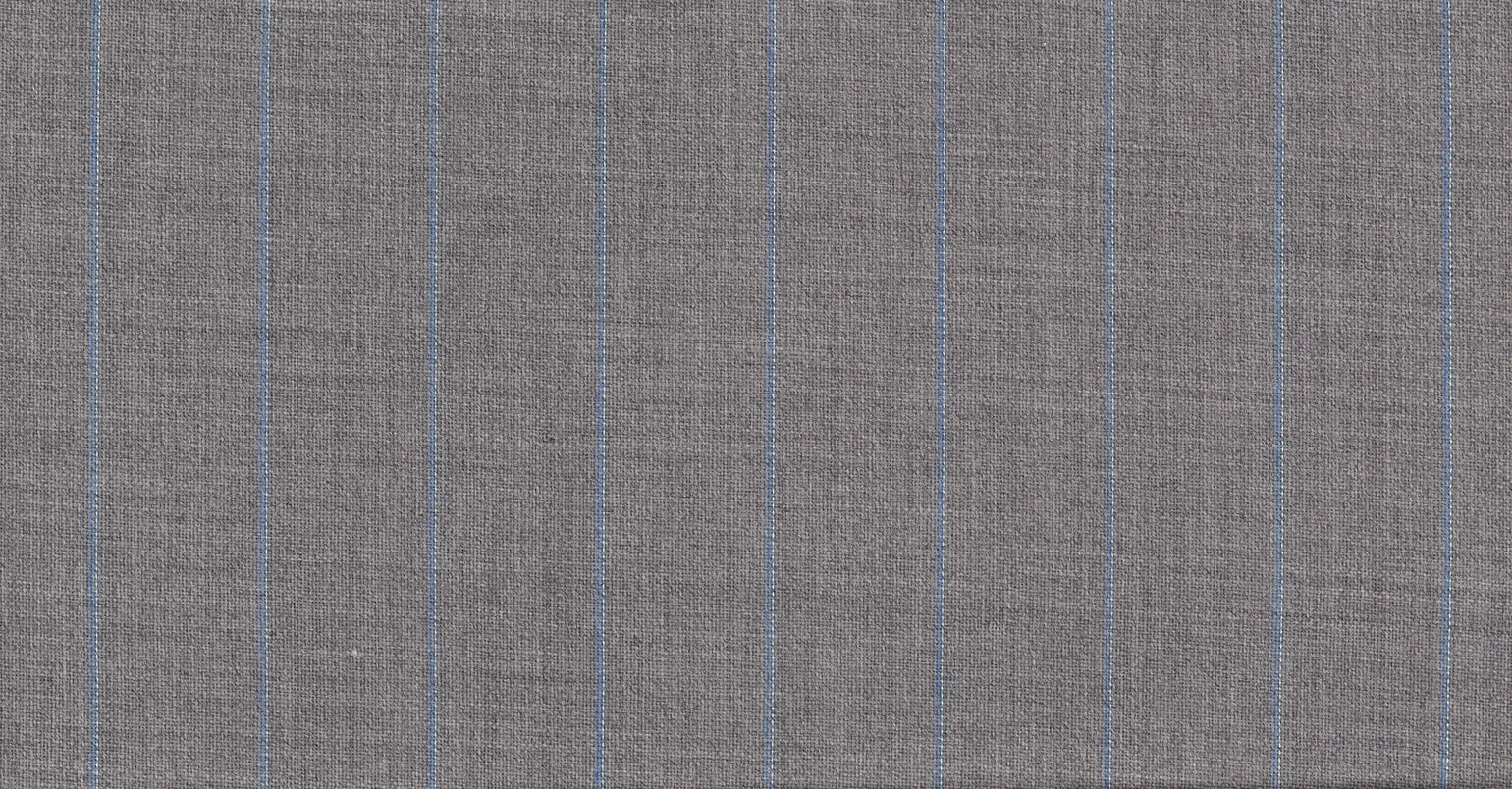 Stoffbibliothek: Grey light stripe cosmopolitan suiting-Stoff von SCABAL – Maßanfertigung in Berlin