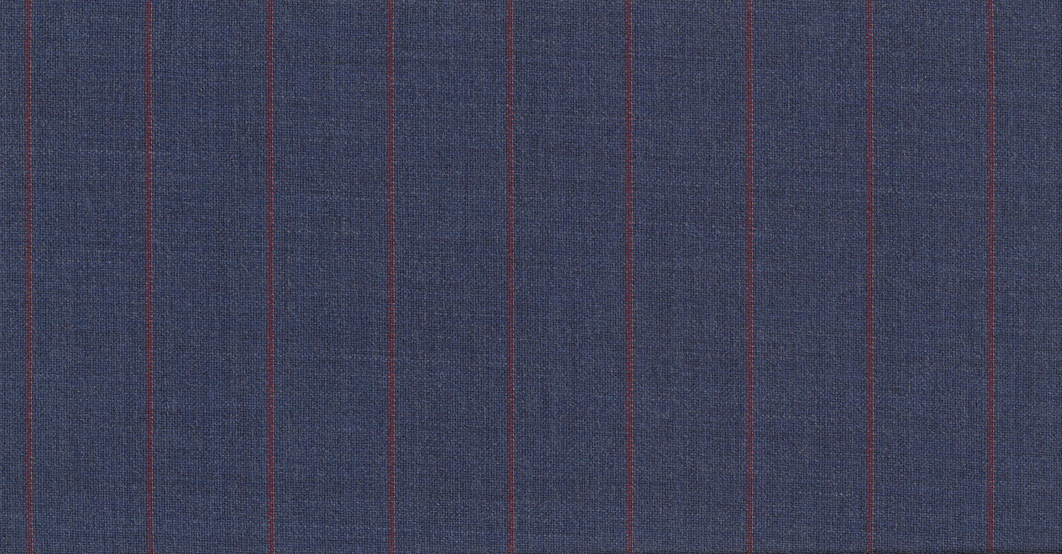 Stoffbibliothek: Mittelgrauer Blue medium stripe cosmopolitan suiting-Stoff von SCABAL – Maßanfertigung in Berlin