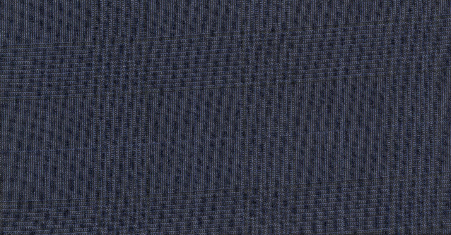Stoffbibliothek: Blue dark check cosmopolitan suiting-Stoff von SCABAL – Maßanfertigung in Berlin
