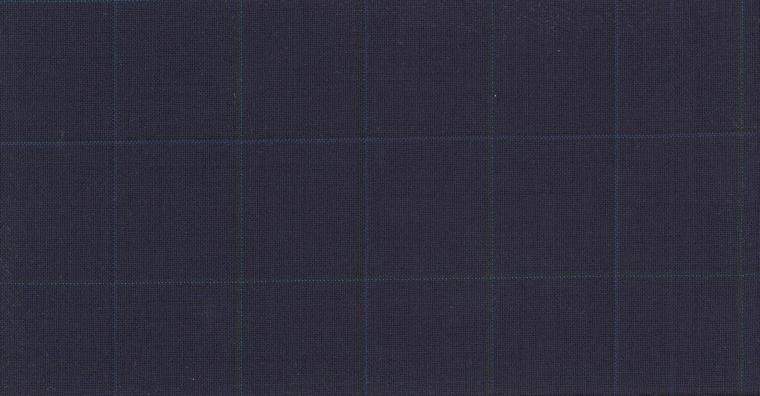 Stoffbibliothek: Blue dark check cosmopolitan suiting-Stoff von SCABAL – Maßanfertigung in Berlin