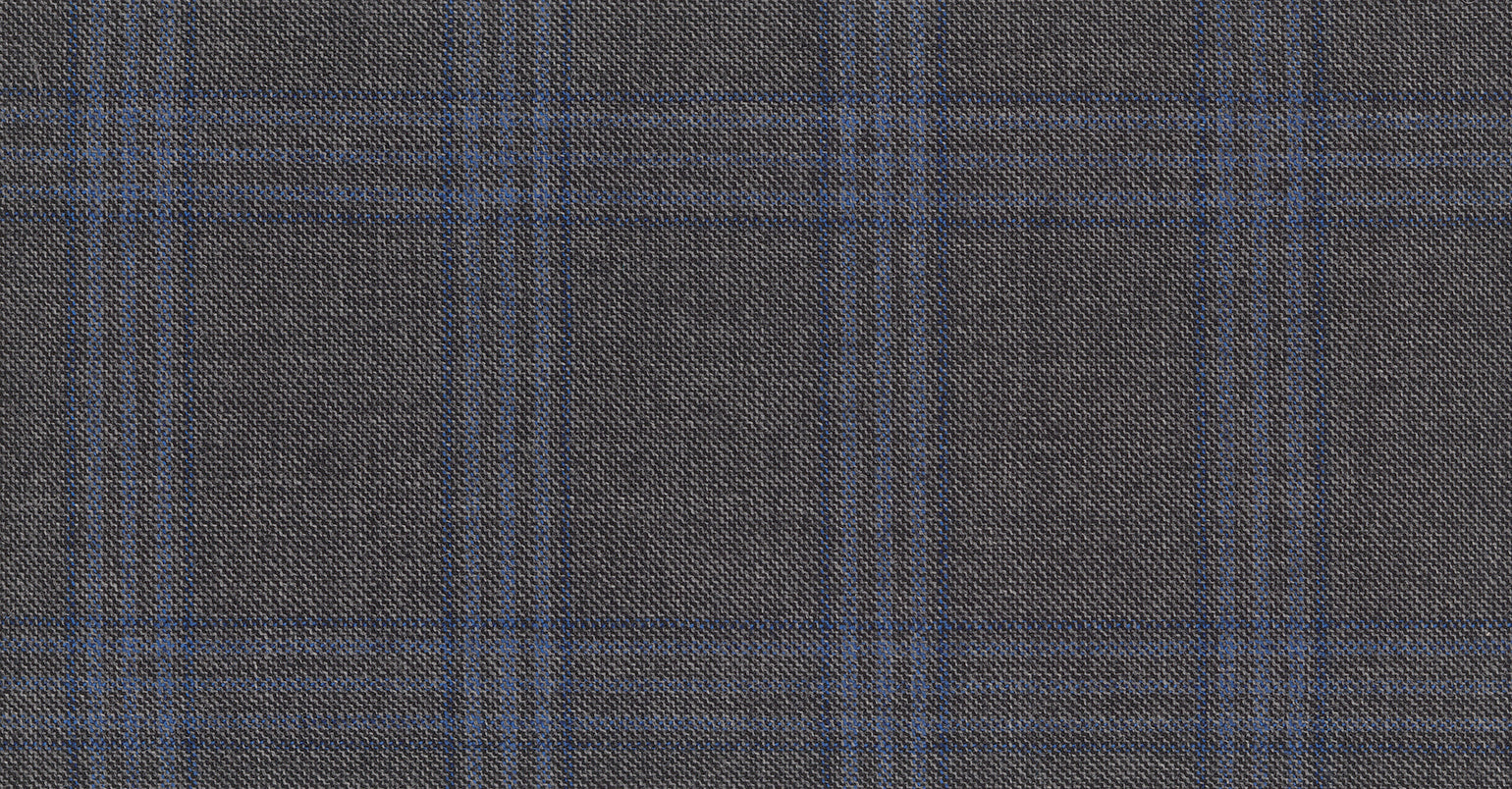 Stoffbibliothek: Mittelgrauer Grey medium check the royal suiting-Stoff von SCABAL – Maßanfertigung in Berlin