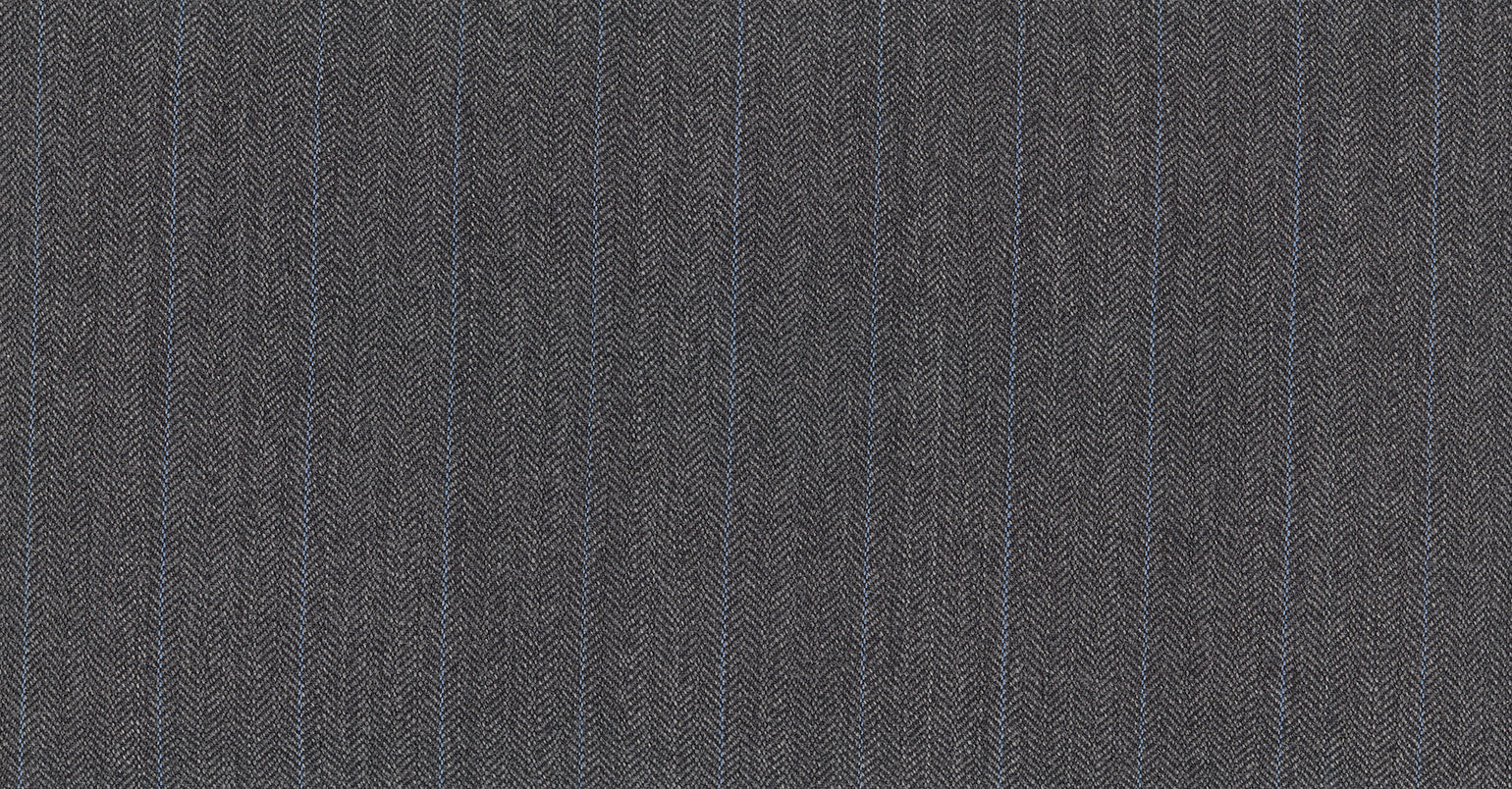 Stoffbibliothek: Mittelgrauer Grey medium stripe the royal suiting-Stoff von SCABAL – Maßanfertigung in Berlin