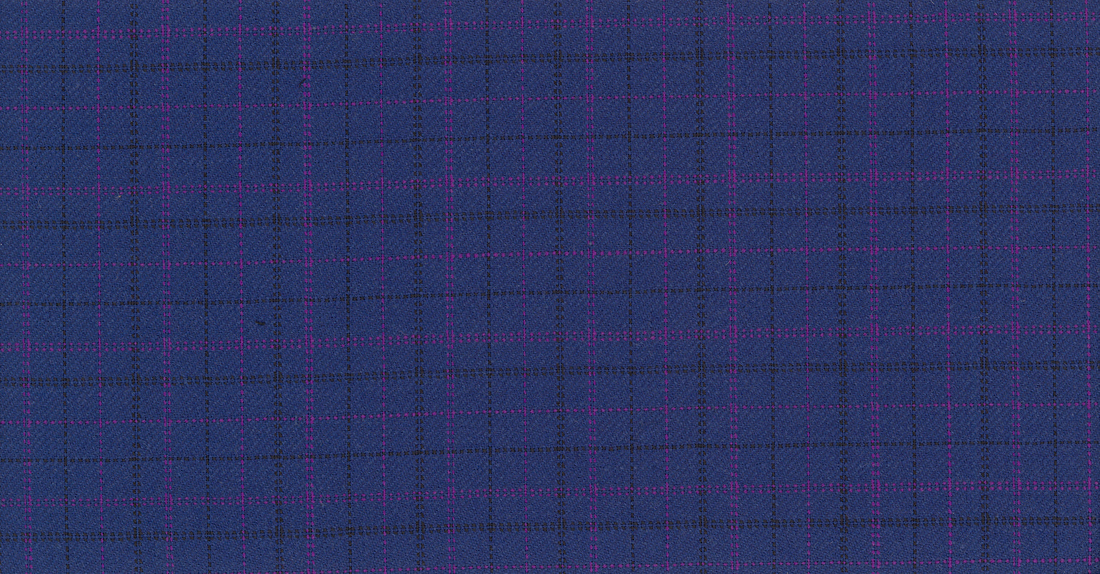 BLUE MEDIUM CHECK GALAXY SUITING