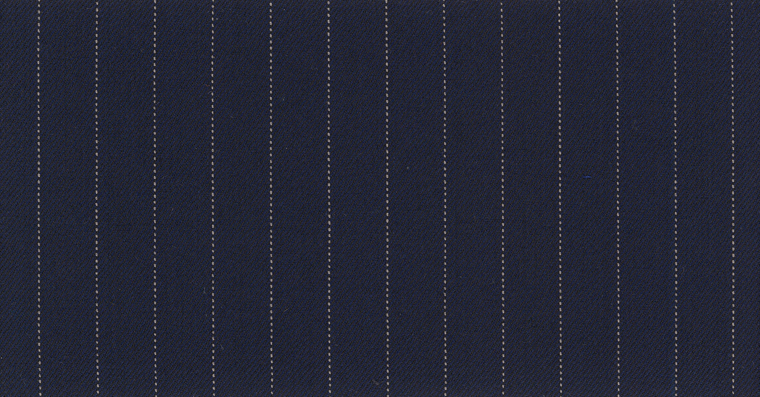 Stoffbibliothek: Mittelgrauer Blue medium stripe savile row classics suiting-Stoff von SCABAL – Maßanfertigung in Berlin