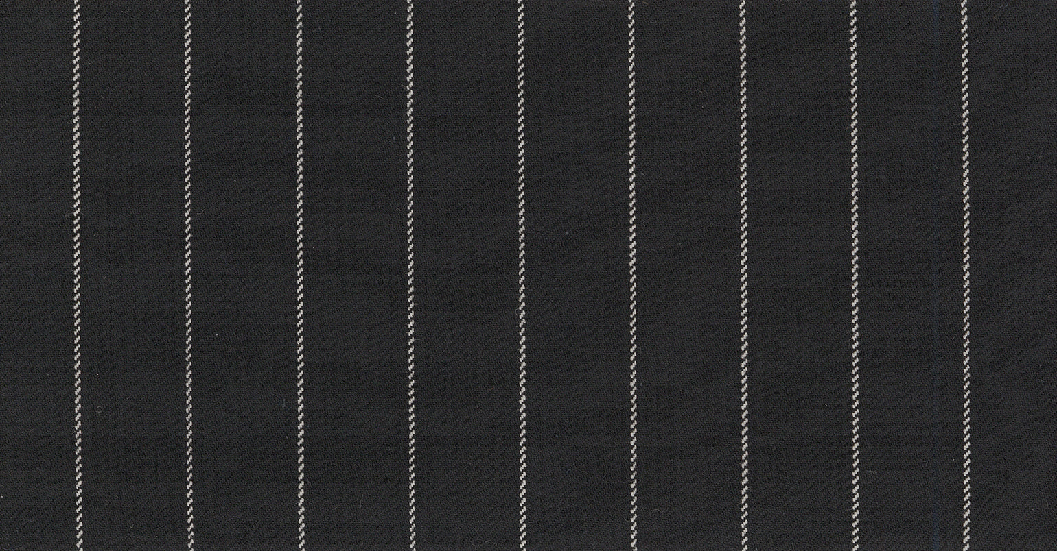 Stoffbibliothek: Schwarzer Black stripe savile row classics suiting-Stoff von SCABAL – Maßanfertigung in Berlin