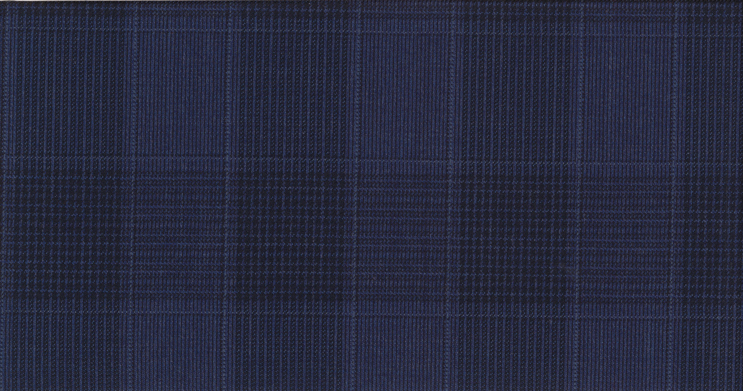 BLUE MEDIUM CHECK IMAGE SUITING