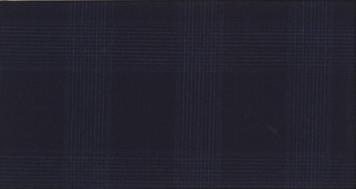 BLUE DARK CHECK IMAGE SUITING