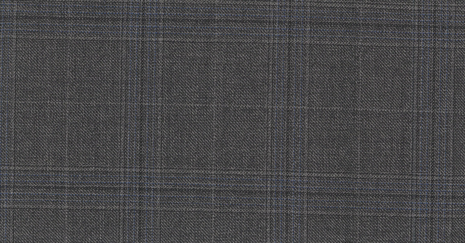 Stoffbibliothek: Mittelgrauer Grey medium check eton suiting-Stoff von SCABAL – Maßanfertigung in Berlin