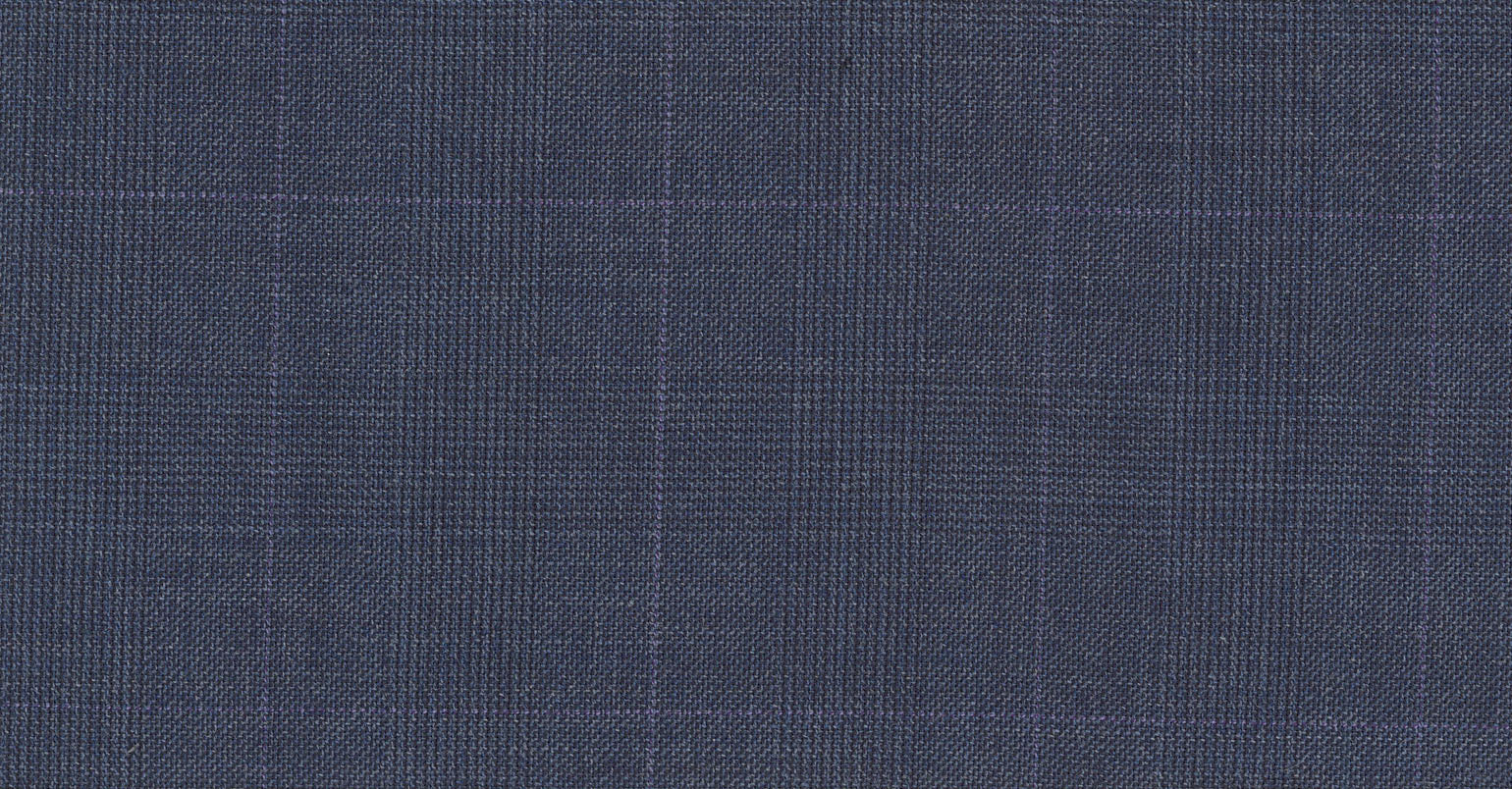 Stoffbibliothek: Mittelgrauer Blue medium check eton suiting-Stoff von SCABAL – Maßanfertigung in Berlin