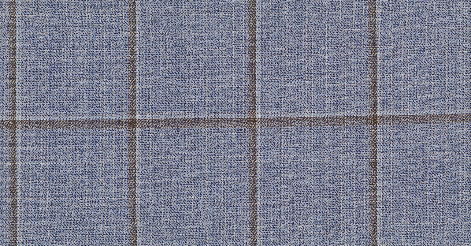 Stoffbibliothek: Blue light check crossover suiting-Stoff von SCABAL – Maßanfertigung in Berlin