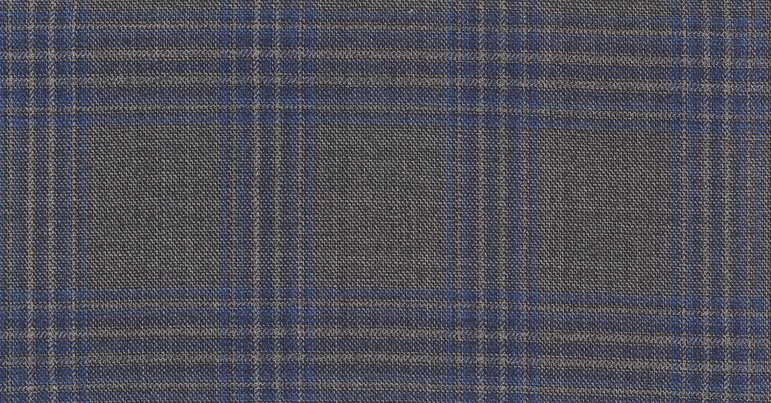 Stoffbibliothek: Mittelgrauer Grey medium check crossover suiting-Stoff von SCABAL – Maßanfertigung in Berlin