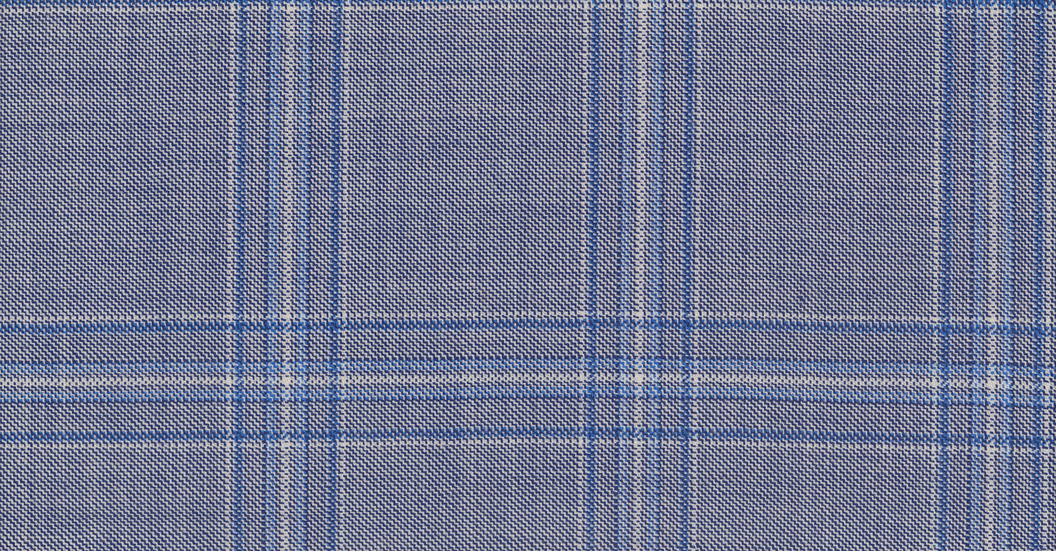 Stoffbibliothek: Mittelgrauer Blue medium check londoner suiting-Stoff von SCABAL – Maßanfertigung in Berlin