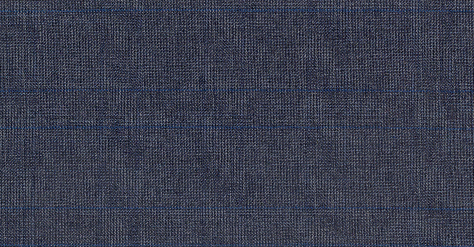 Stoffbibliothek: Mittelgrauer Blue medium check londoner suiting-Stoff von SCABAL – Maßanfertigung in Berlin