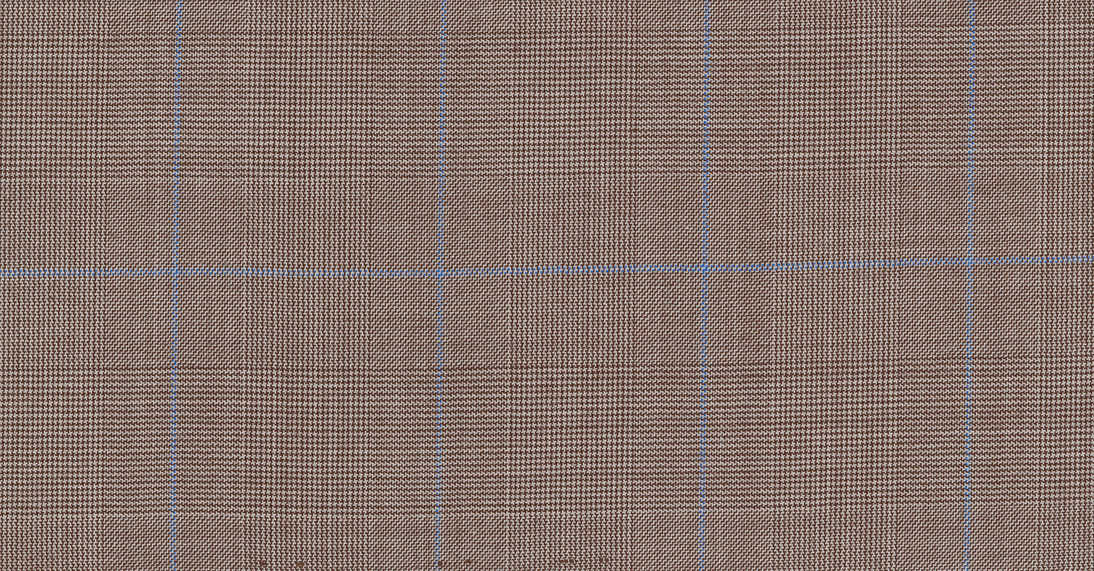 Stoffbibliothek: Brown light check obsession suiting-Stoff von SCABAL – Maßanfertigung in Berlin