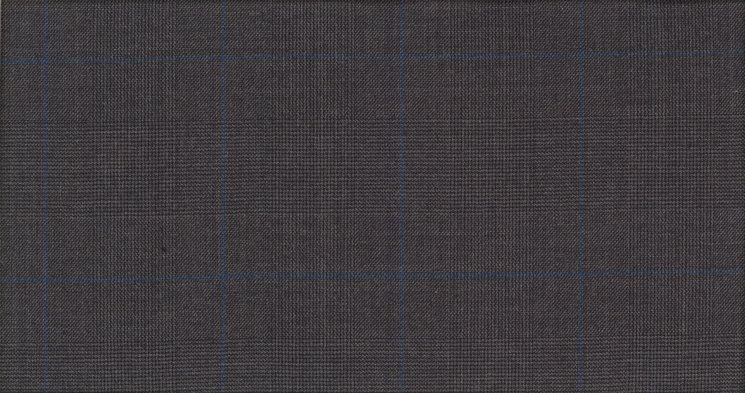 Stoffbibliothek: Mittelgrauer Grey medium check obsession suiting-Stoff von SCABAL – Maßanfertigung in Berlin