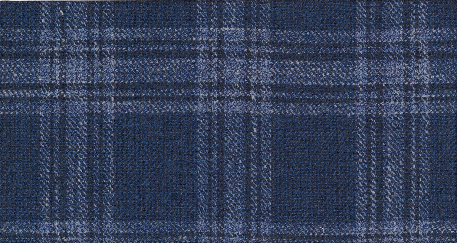 BLUE MEDIUM CHECK RIVIERA TREND JACKETING