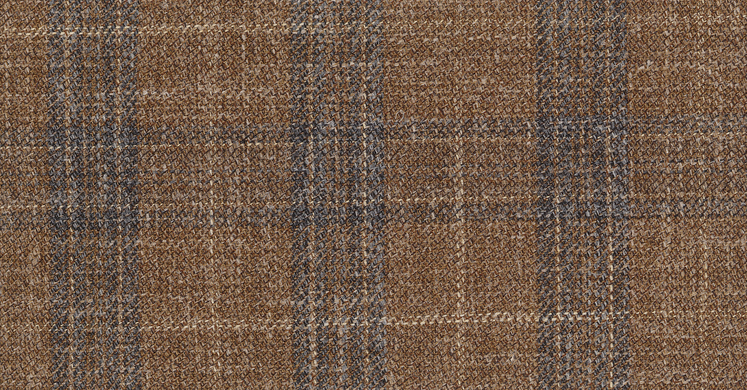 BROWN MEDIUM CHECK TAORMINA SUITING