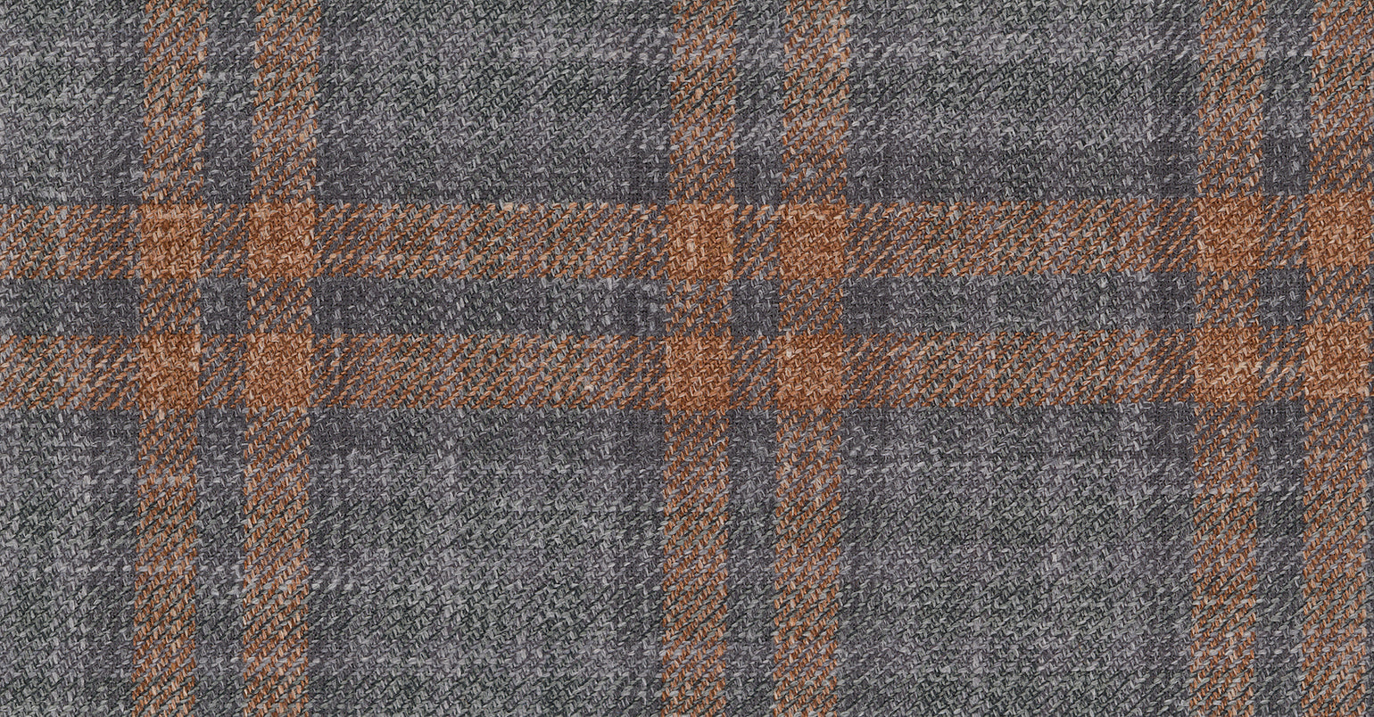 GREY MEDIUM CHECK TAORMINA SUITING