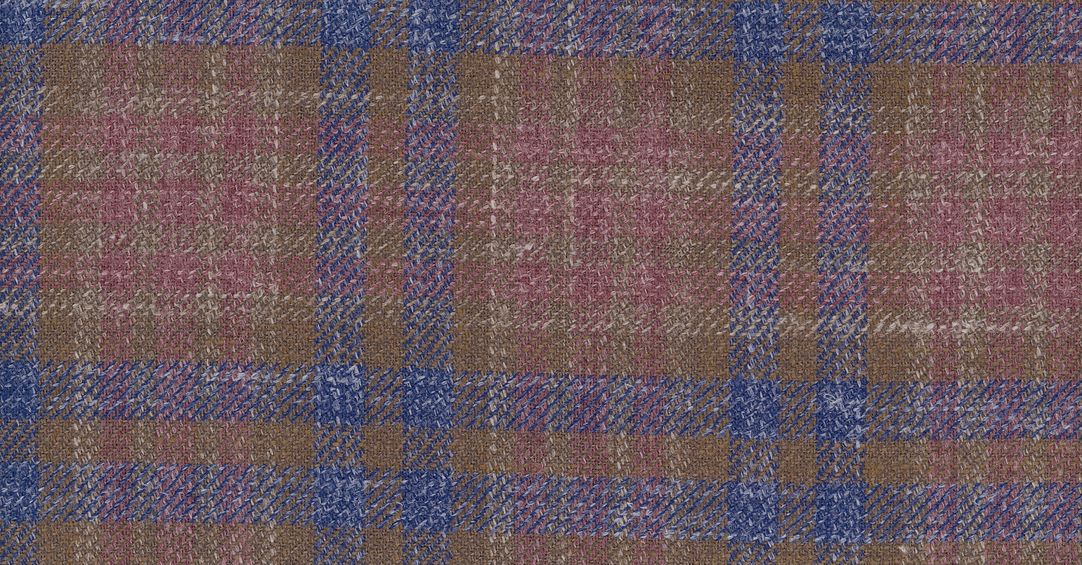 BROWN MEDIUM CHECK TAORMINA SUITING