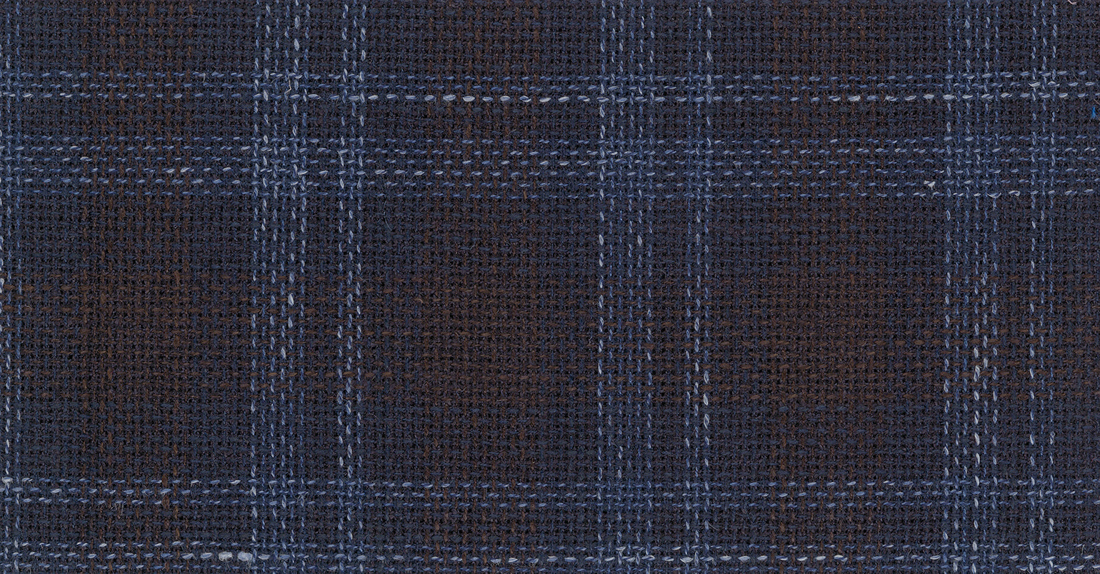 BLUE DARK CHECK TAORMINA SUITING