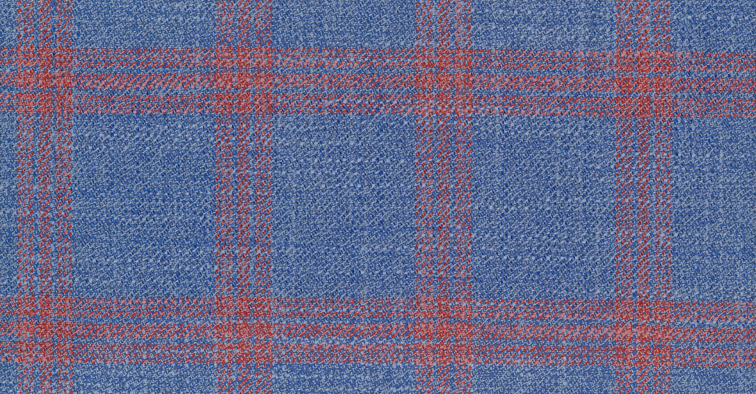BLUE LIGHT CHECK TAORMINA SUITING