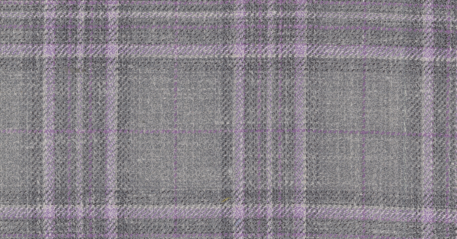 Stoffbibliothek: Grey light check amalfi trend suiting-Stoff von SCABAL – Maßanfertigung in Berlin