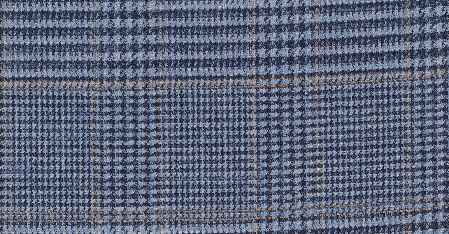 Stoffbibliothek: Mittelgrauer Blue medium check amalfi trend suiting-Stoff von SCABAL – Maßanfertigung in Berlin