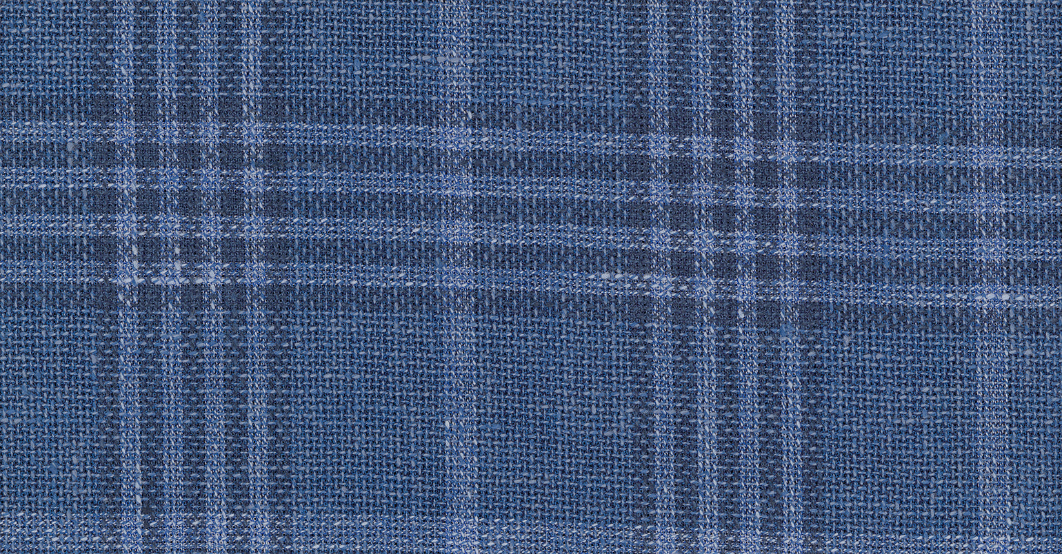 Stoffbibliothek: Mittelgrauer Blue medium check amalfi trend suiting-Stoff von SCABAL – Maßanfertigung in Berlin